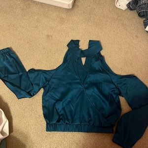 Teal blouse
